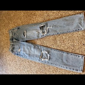 PacSun light wash ripped mom jeans size 22/00